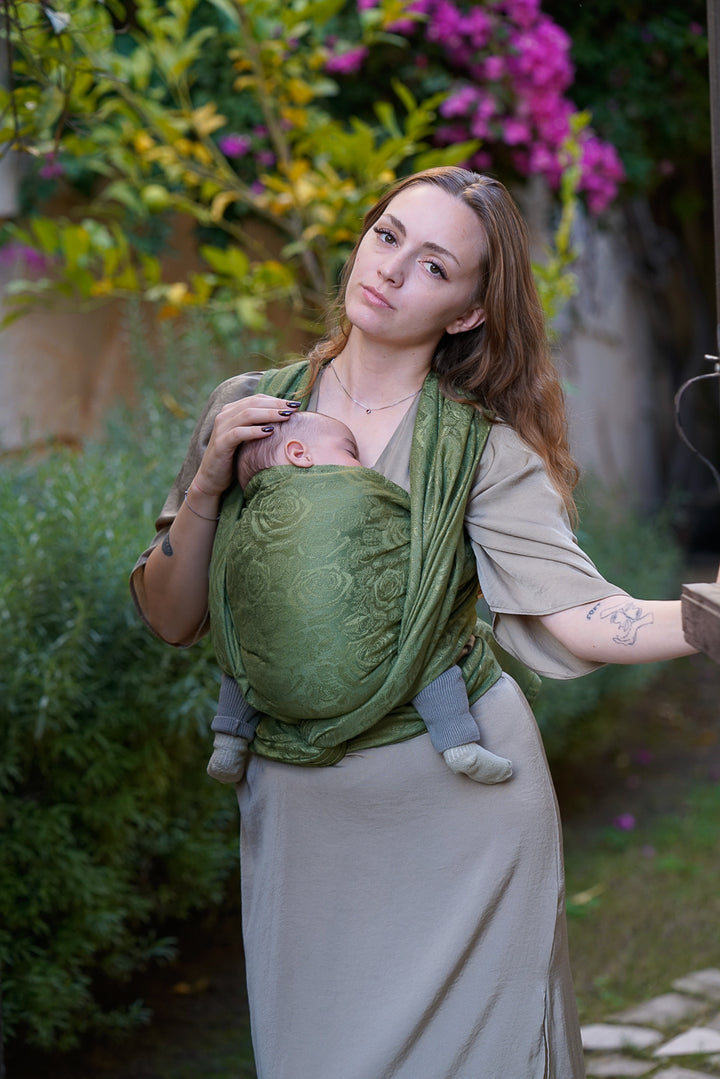 Baby Wrap Green rose