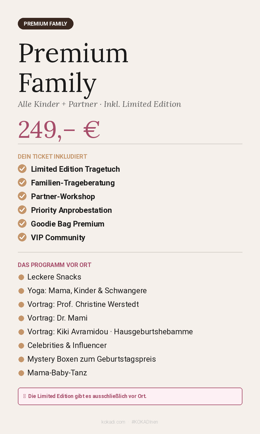 KOKADInen Premium Family including Limited Edition