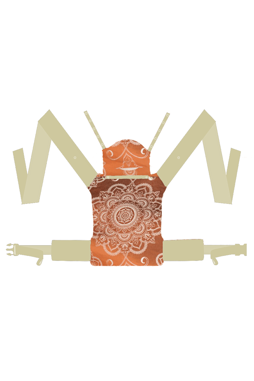 Baby Carrier TaiTai Mandala Latte Macchiato x Bamboo reverse - KOKADI