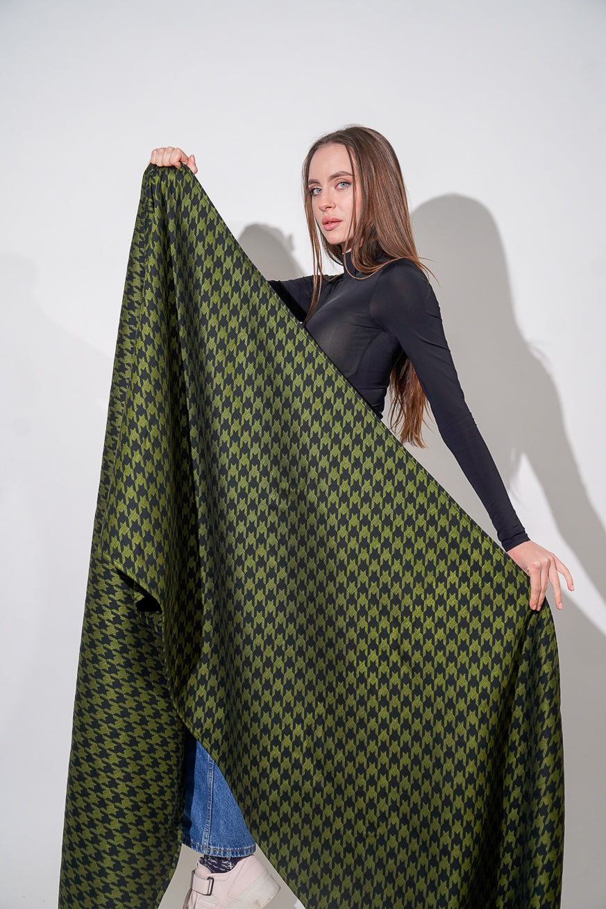 babywrap Houndstooth green 