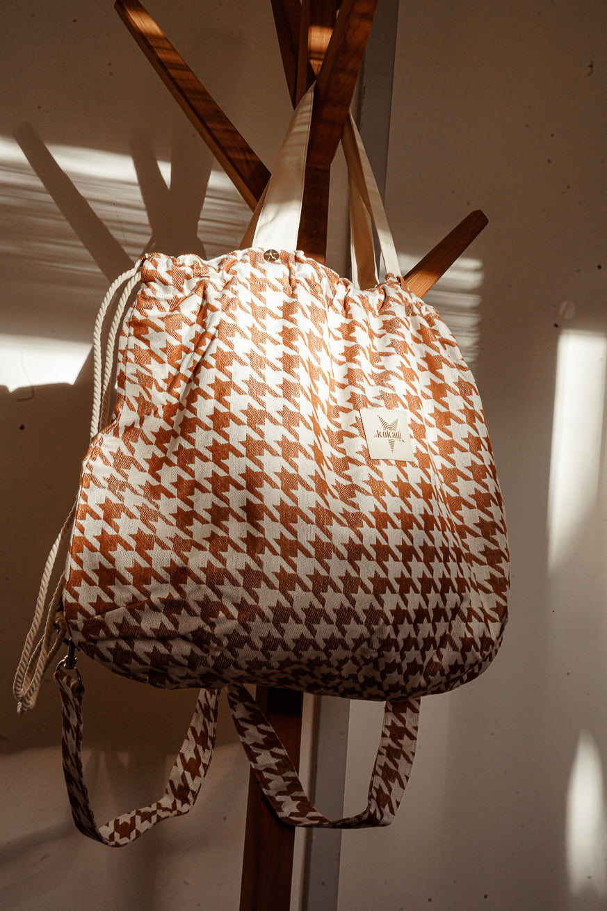 Mommy Bag Houndstooth Latte Macchiato