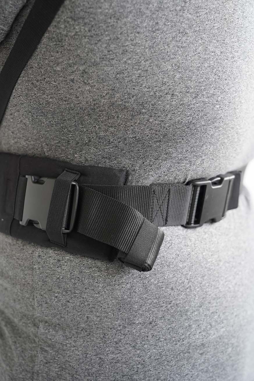 Lateral hip belt extension rod round