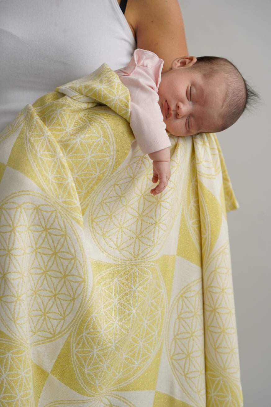 Baby blanket flower of life gold - KOKADI