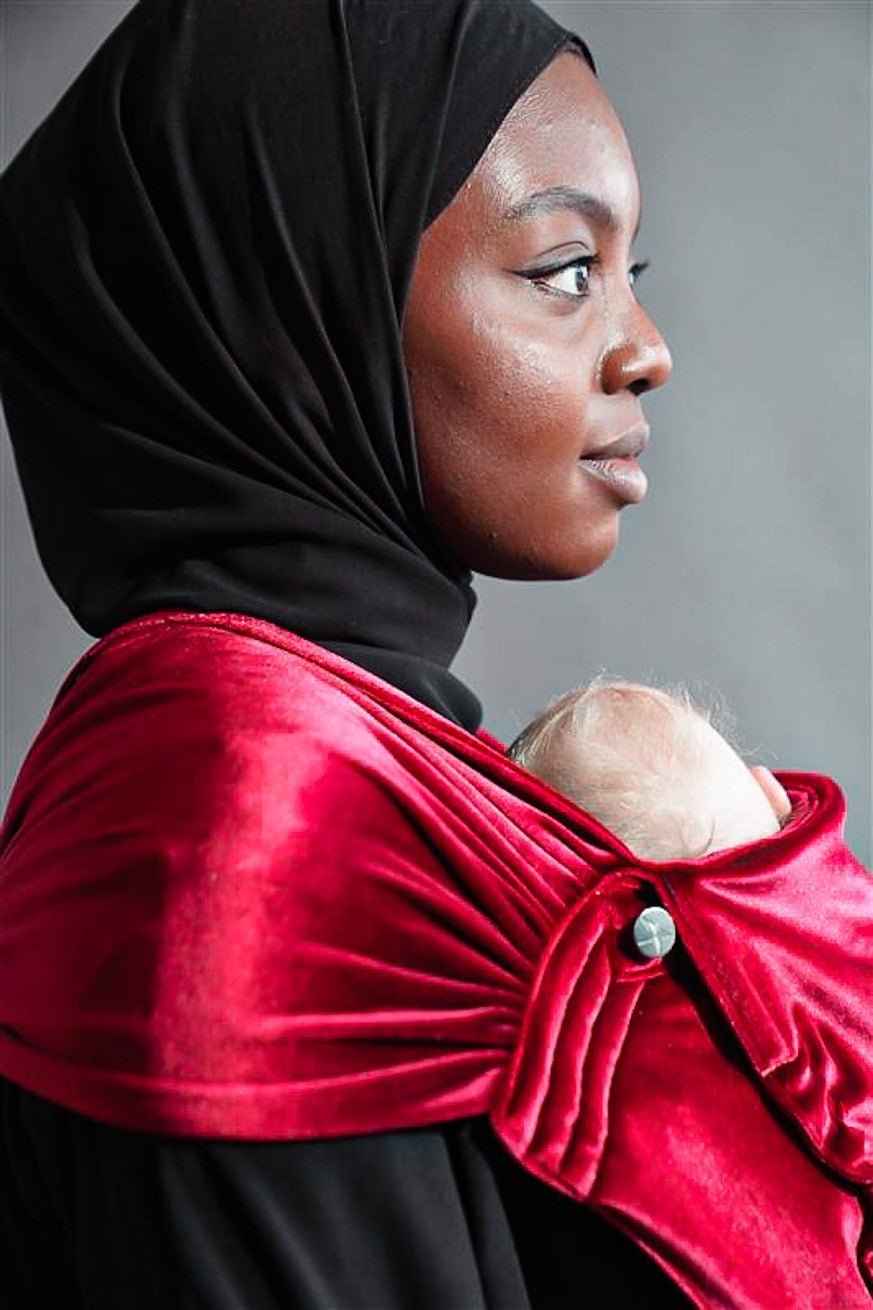 Baby Carrier WrapStar Velvety soft ruby ​​- KOKADI