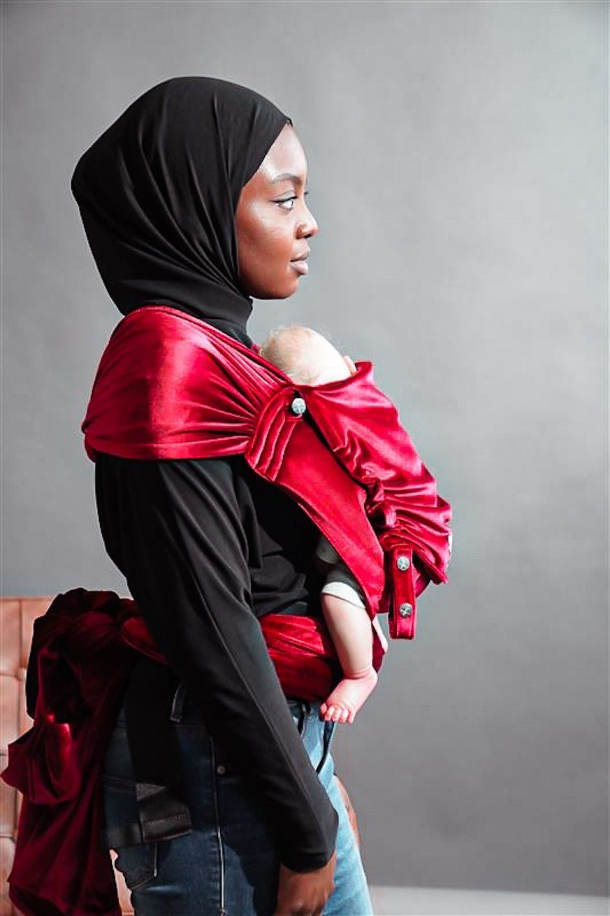 Baby Carrier WrapStar Velvety soft ruby ​​- KOKADI