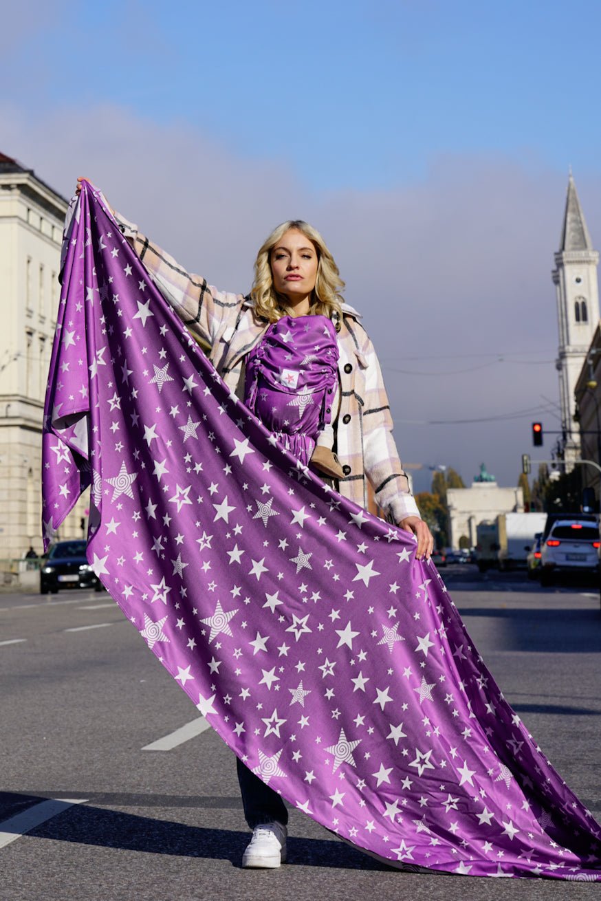 Baby Wrap Purple Rain Stars - KOKADI