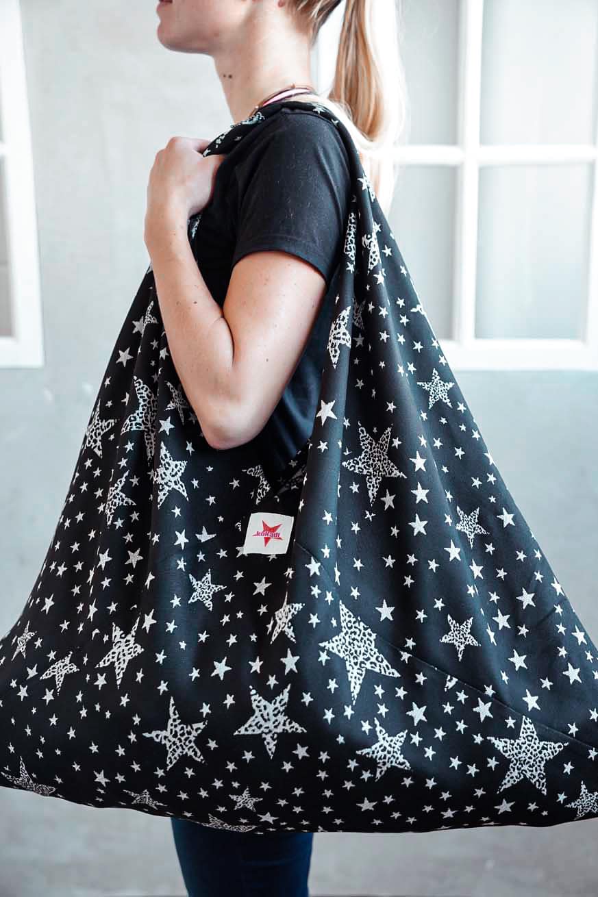 XXL Shopper Leo Stars dark monochrom - KOKADI